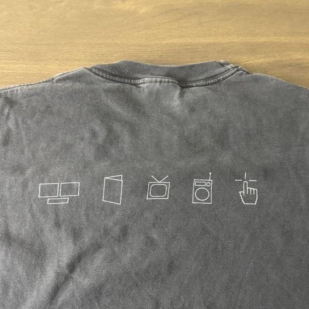 Vintage Faded Black Grey 90s Bloomberg Tech Techno Tshirt Size XL